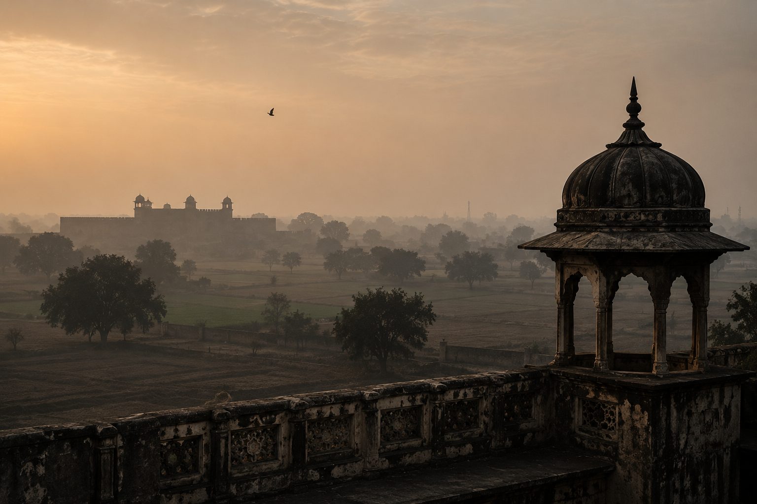 As proceedings moved through the courts in Chandigarh, the physical landscape of Faridkot endured in silence, fields, haze, distant walls, and the slow passage of time.