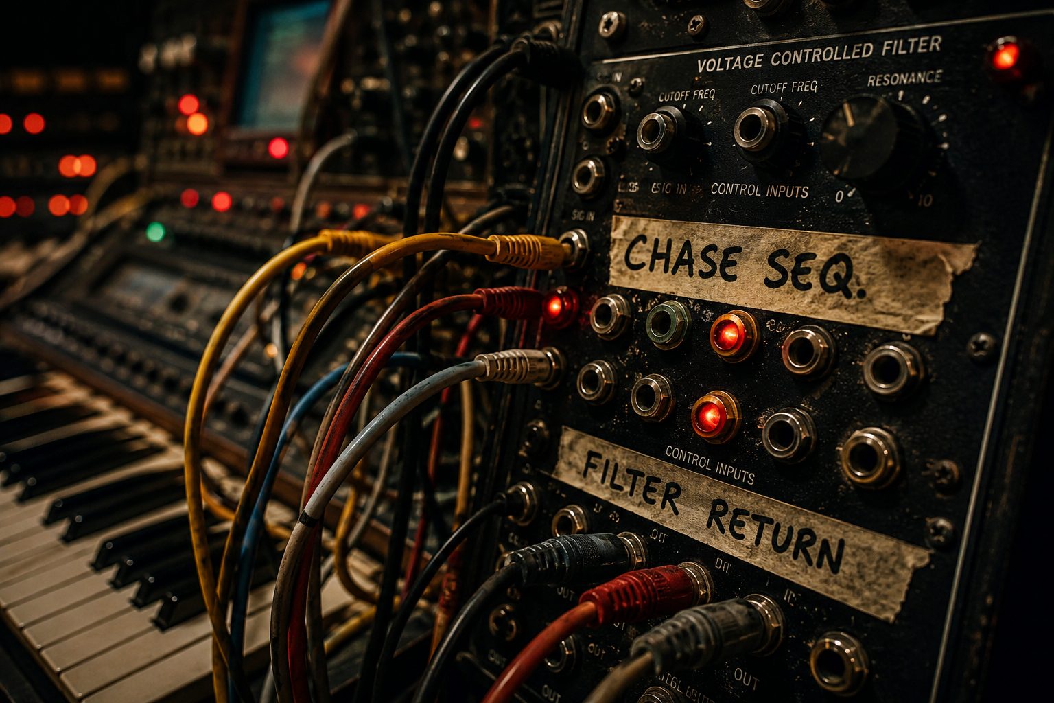 The synth patchbay