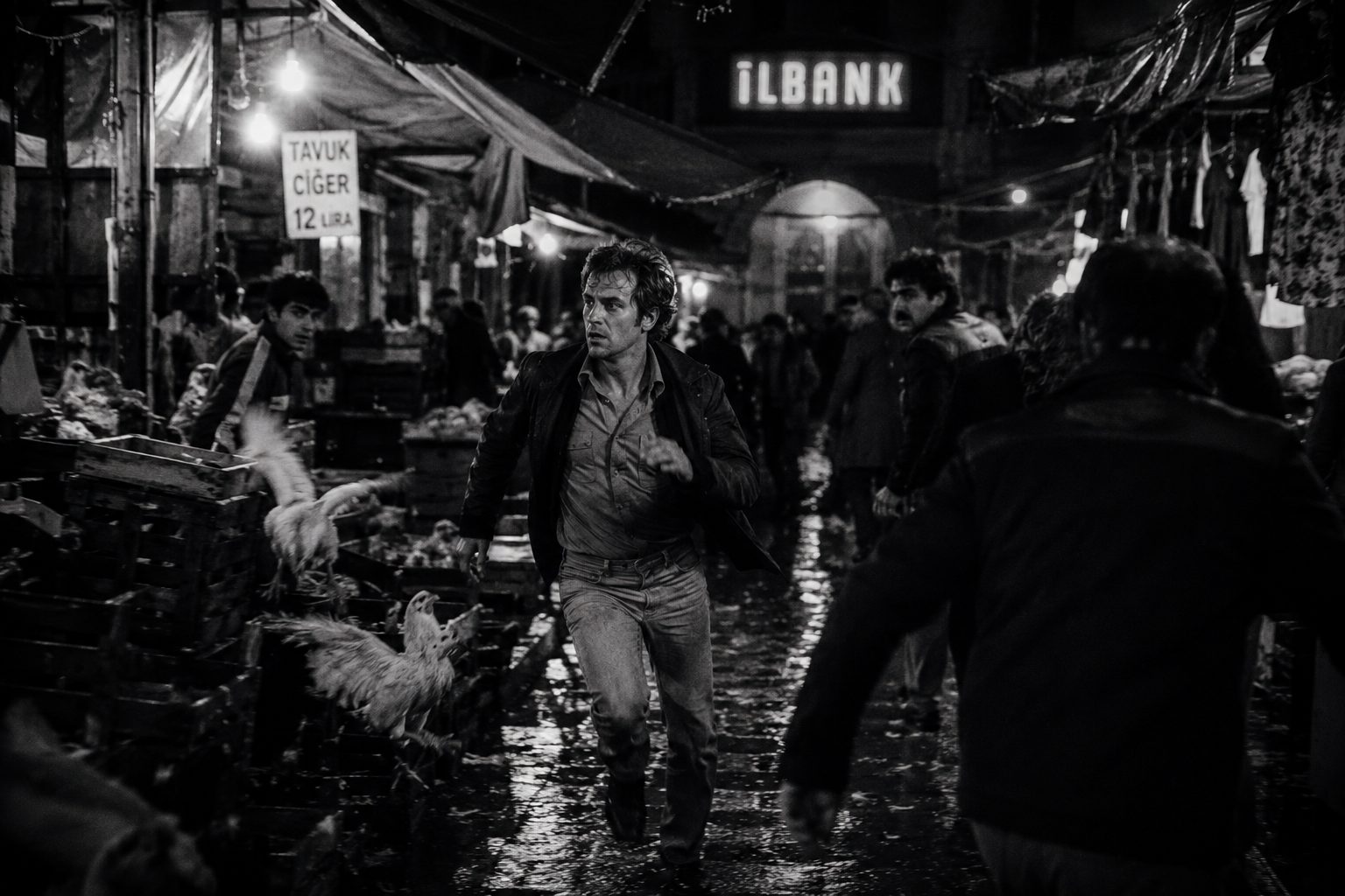 1978 Istanbul market chase atmosphere.