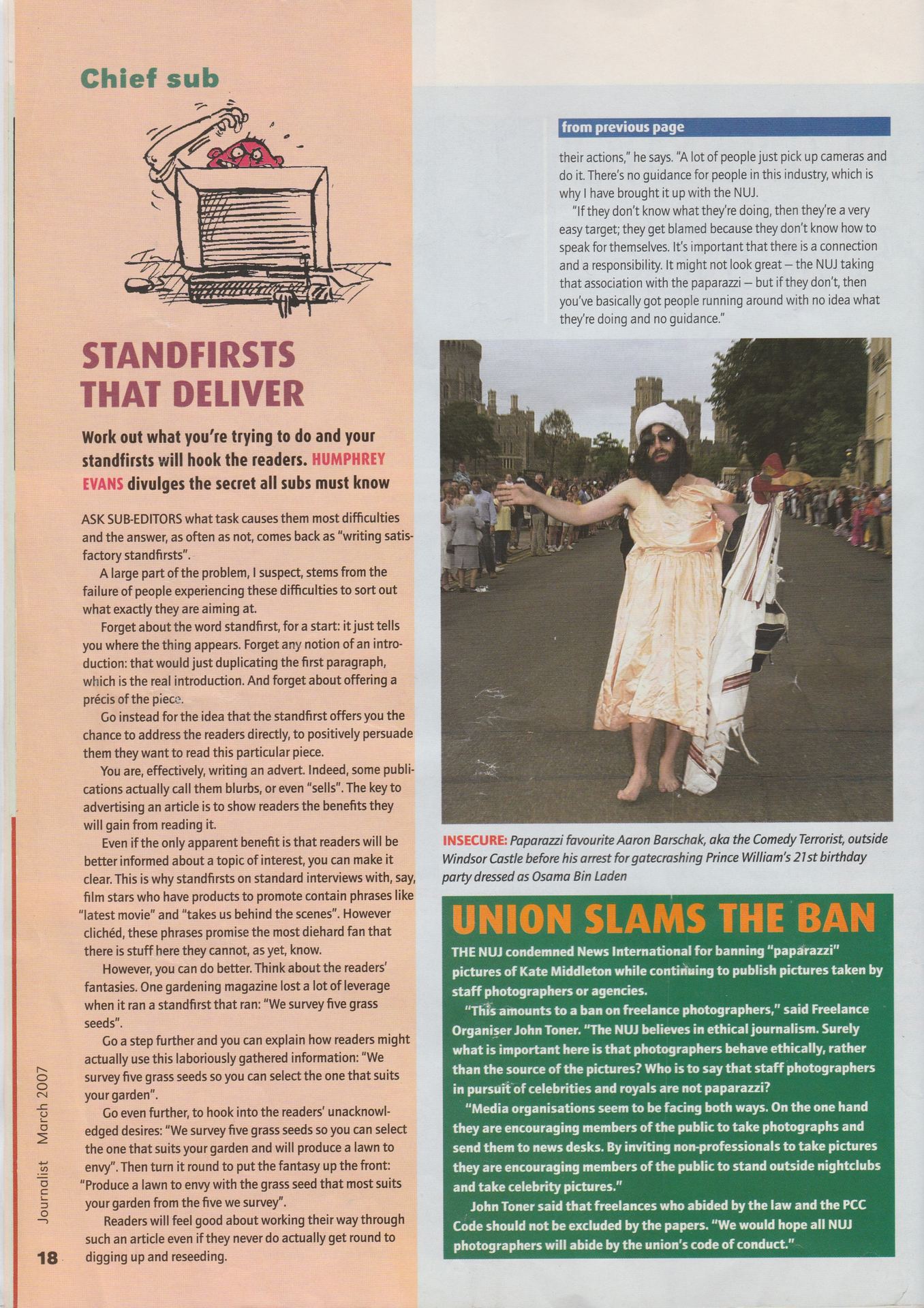 NUJ response to editorial bans on paparazzi images, highlighting institutional contradictions between public ethics and private procurement.